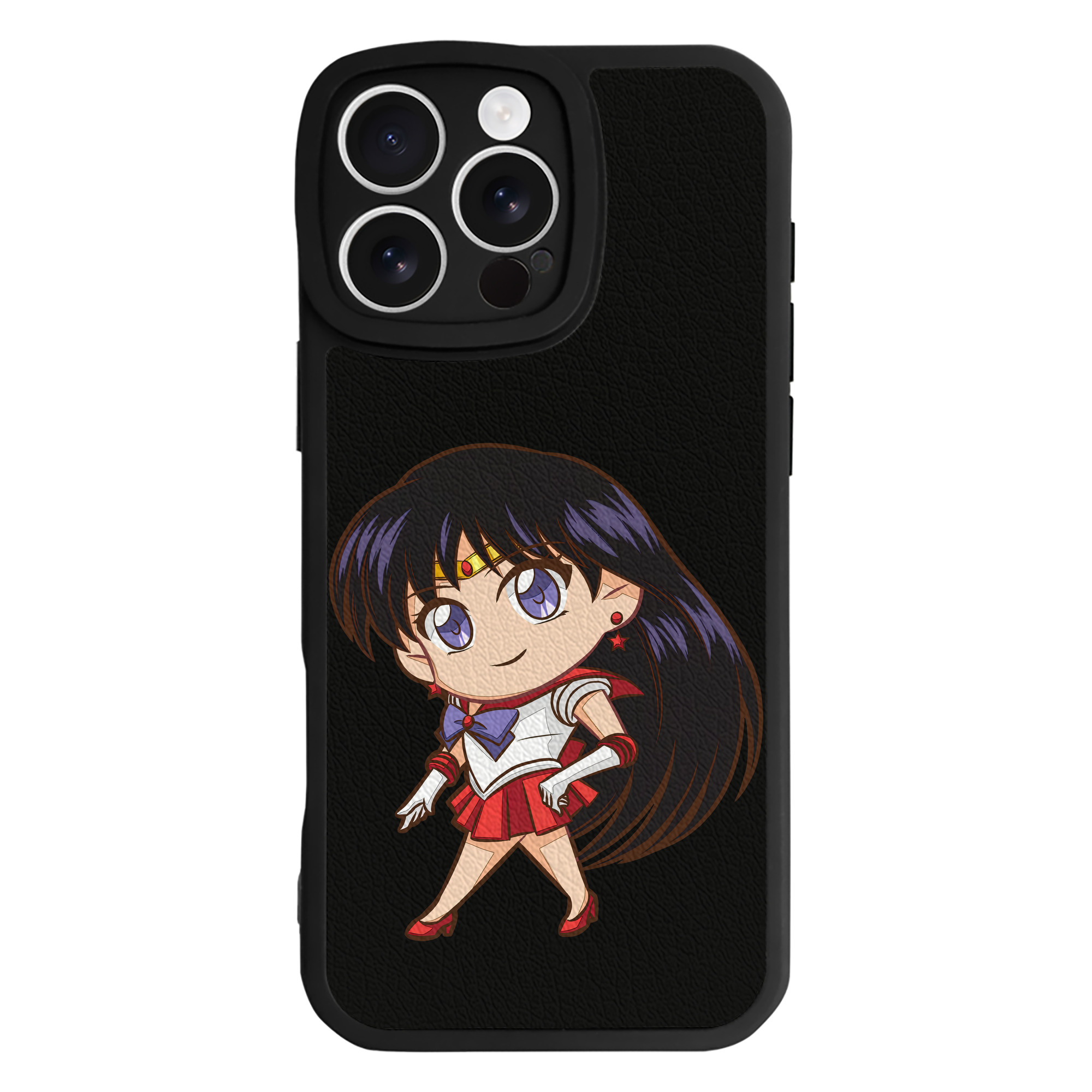 （画像用） 美少女戦士セーラームーン 火野レイ ひの レイ Sailor Moon Hino Rei （セーラーマーズ,Sailor Mars） 【iPhone 16シリーズ対応】シリコンスマホケース（レザー調） 材質：シリコン